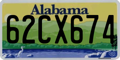 AL license plate 62CX674
