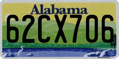 AL license plate 62CX706