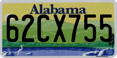 AL license plate 62CX755