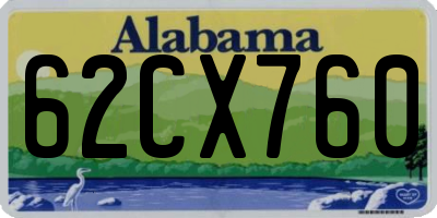 AL license plate 62CX760