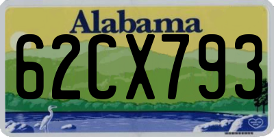 AL license plate 62CX793