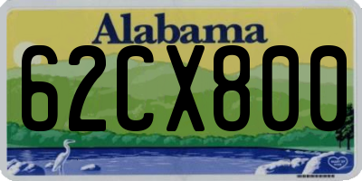 AL license plate 62CX800