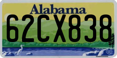 AL license plate 62CX838