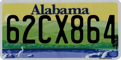 AL license plate 62CX864
