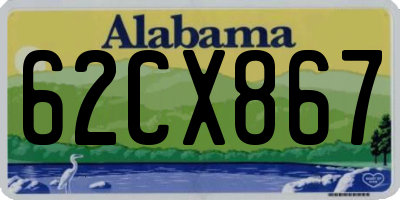 AL license plate 62CX867
