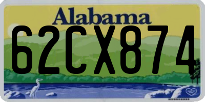 AL license plate 62CX874