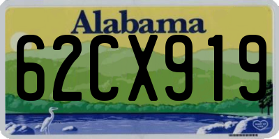 AL license plate 62CX919