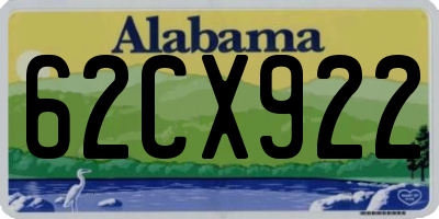 AL license plate 62CX922