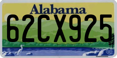 AL license plate 62CX925