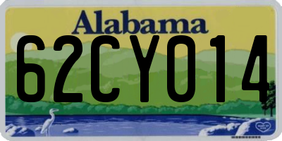 AL license plate 62CY014