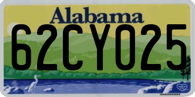 AL license plate 62CY025