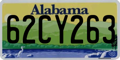 AL license plate 62CY263