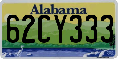 AL license plate 62CY333