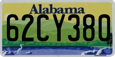 AL license plate 62CY380