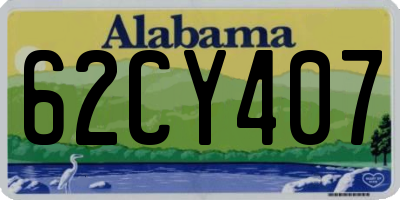 AL license plate 62CY407