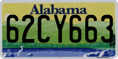 AL license plate 62CY663