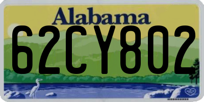 AL license plate 62CY802
