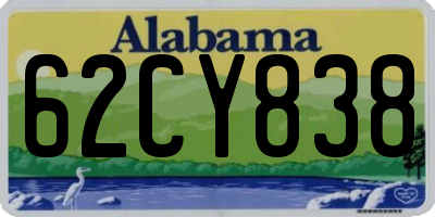 AL license plate 62CY838