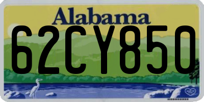 AL license plate 62CY850