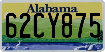 AL license plate 62CY875