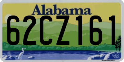 AL license plate 62CZ161