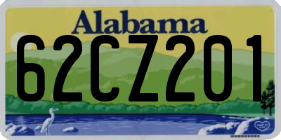 AL license plate 62CZ201