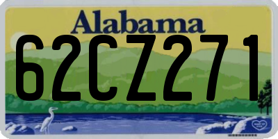 AL license plate 62CZ271