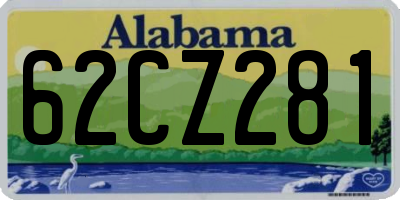 AL license plate 62CZ281