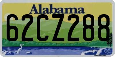 AL license plate 62CZ288