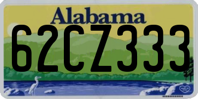 AL license plate 62CZ333