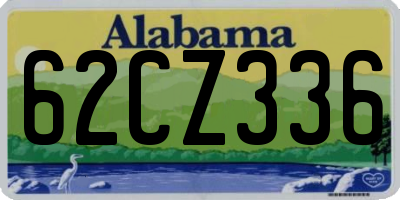 AL license plate 62CZ336