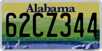 AL license plate 62CZ344