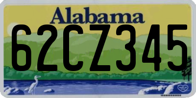 AL license plate 62CZ345