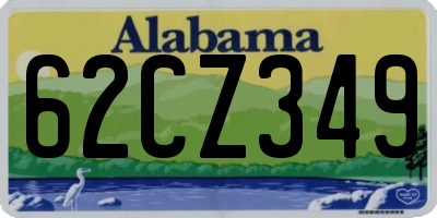 AL license plate 62CZ349