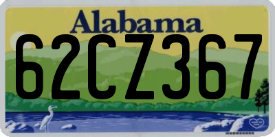 AL license plate 62CZ367