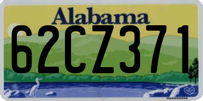 AL license plate 62CZ371