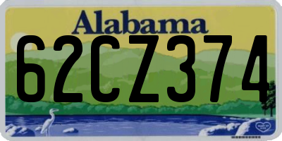 AL license plate 62CZ374