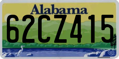 AL license plate 62CZ415