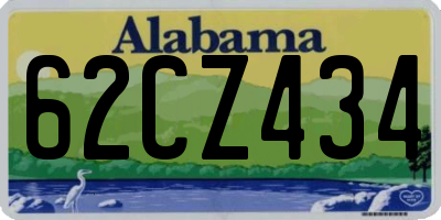 AL license plate 62CZ434