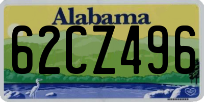 AL license plate 62CZ496