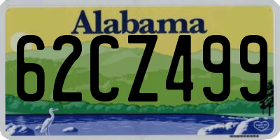 AL license plate 62CZ499
