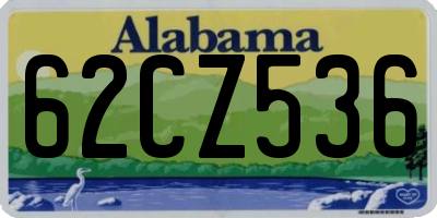 AL license plate 62CZ536