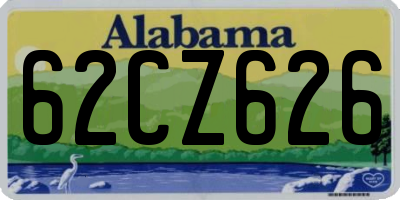 AL license plate 62CZ626
