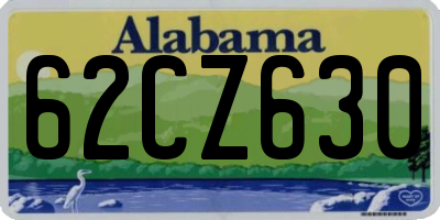AL license plate 62CZ630
