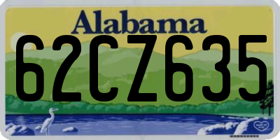AL license plate 62CZ635