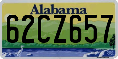 AL license plate 62CZ657