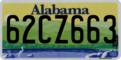 AL license plate 62CZ663