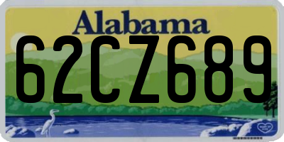 AL license plate 62CZ689