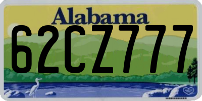 AL license plate 62CZ777