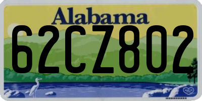 AL license plate 62CZ802